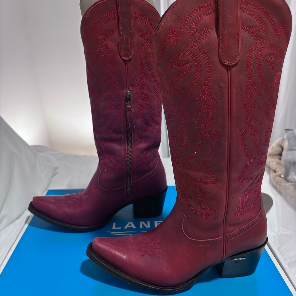Lane Smokeshow Cowboy Boots | Smoldering Ruby - Picture 2 of 4